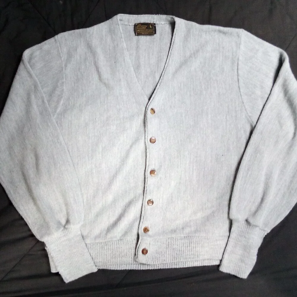 Vintage JC Penney Cardigan Sweater Gray